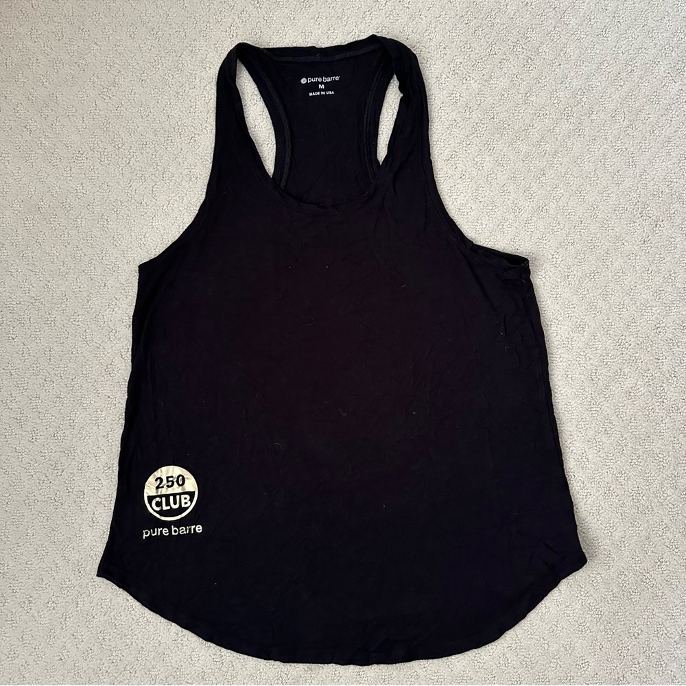 Pure Barre 250 Club Black Tank Top, Size: Medium